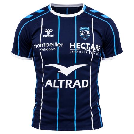 Maillot rugby Montpellier domicile 2026 2027 Pro Hummel bleu orange
