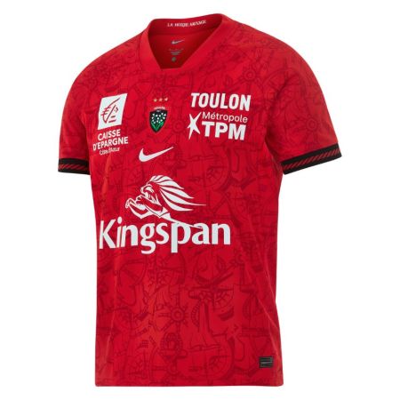 Maillot rouge RCT Toulon 2026-2027 Nike Stadium face avant
