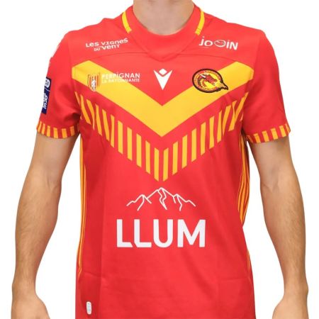 Maillot extérieur Dragons Catalans 2026 Macron polyester collector face