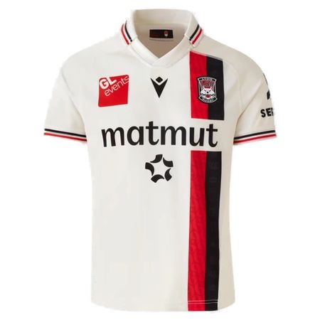 Maillot rugby LOU Third 2026 crème Macron face avant écusson vintage