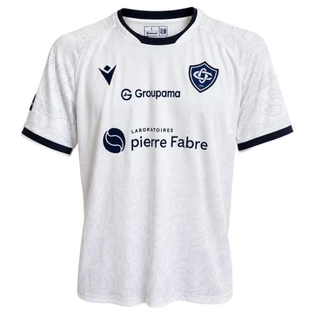 Maillot échauffement rugby Castres Olympique blanc Macron 2026-2027 vue face