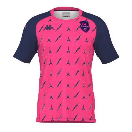Maillot Rugby Enfant Entraînement Telese Stade Français Paris Rose - Kappa