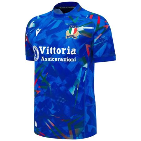 Maillot rugby Italie domicile 2026-2027 bleu azzurro Macron face