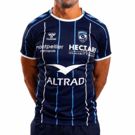 Maillot rugby Montpellier domicile 2026 2027 Pro Hummel bleu orange