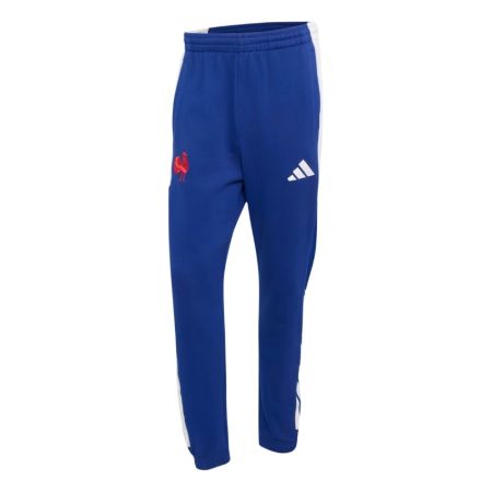 Pantalon voyage France Rugby adidas bleu marine coton french terry vue face
