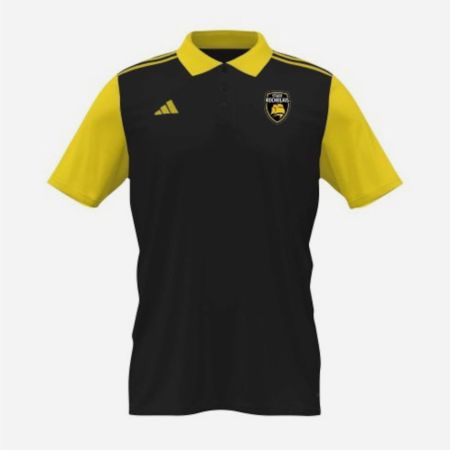 Polo jaune Stade Rochelais Adidas coupe ajustée logos brodés