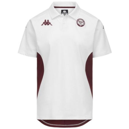 Polo rugby Kappa UBB blanc bordeaux vue face