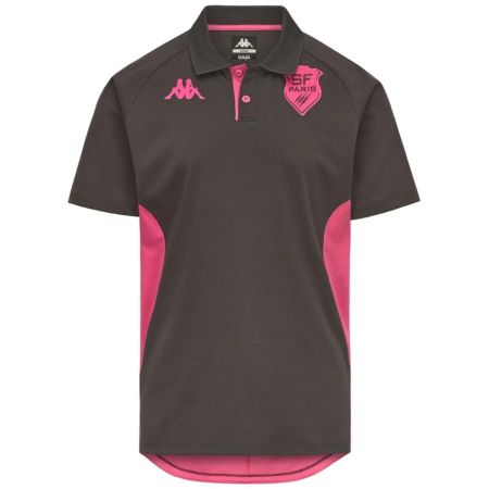 Polo rugby sortie Minditti 2 Kappa gris rose Fandango