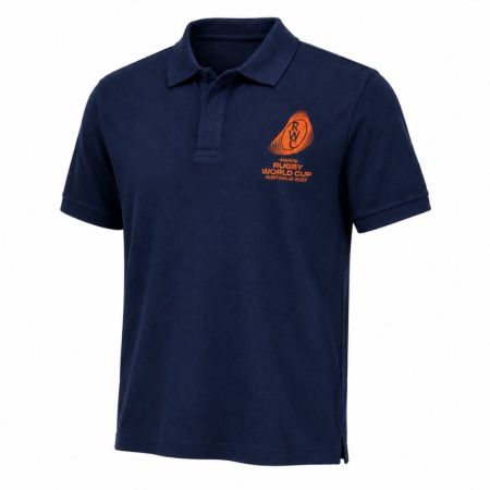 Polo Logo Bleu Navy Rugby Coupe du Monde Australie 2027