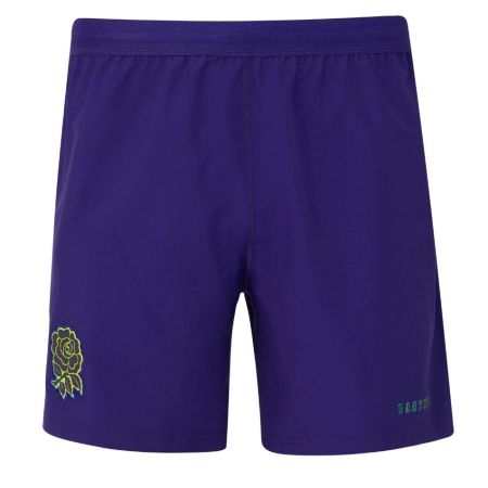 Short rugby Angleterre extérieur 2026 Castore violet polyester face