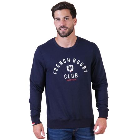 Pull Rugby Col Rond French Rugby Club bleu marine - Ruckfield