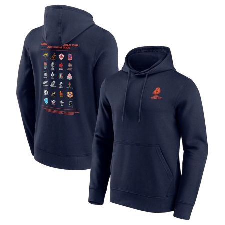 Hoodie rugby navy officiel RWC Australie 2027 poche kangourou