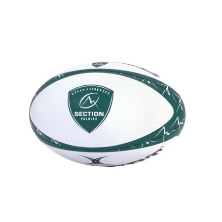 Ballon rugby Gilbert réplica Section Paloise jaune bleu taille 5