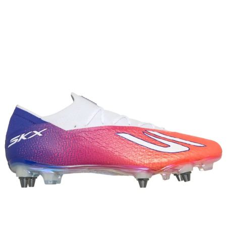 Chaussures rugby Skechers SKX_2 Elite SG noir bleu rose vue latérale