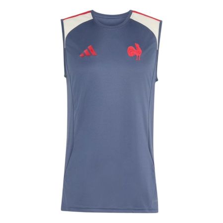 Débardeur rugby France FFR adidas 2027 shadow navy vue face