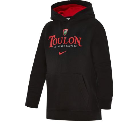 Sweat à capuche RC Toulon enfant Nike noir rouge vue face