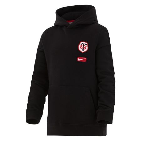 Sweat capuche Stade Toulousain enfant Nike noir écusson brodé