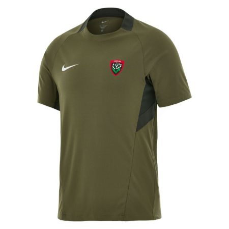 T-shirt training RC Toulon Nike kaki anthracite face avant écusson