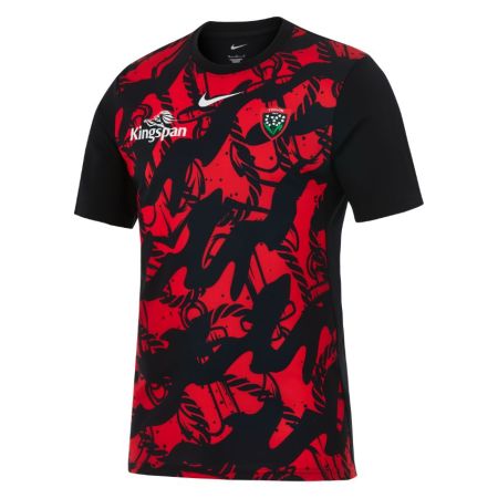 Maillot pre-match RC Toulon Nike 2026 rouge et noir face