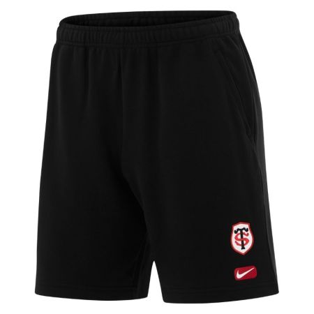 Short Nike Stade Toulousain noir avec écusson brodé rouge