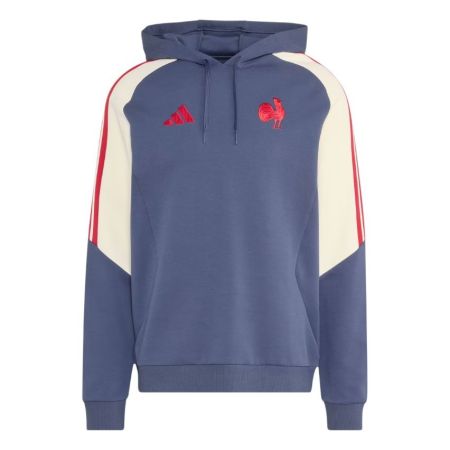 Sweat à capuche rugby FFR France 2026/2027 Adidas Shadow Navy