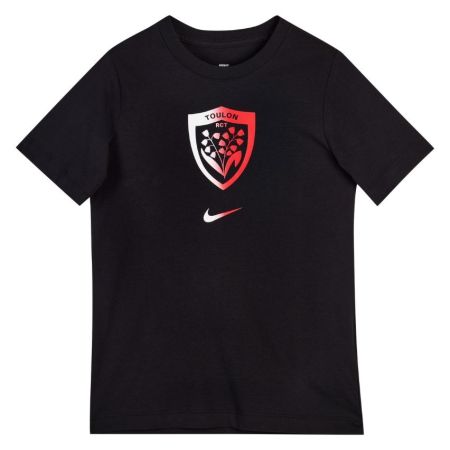 T-shirt enfant Nike RC Toulon noir écusson dégradé rouge blanc