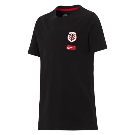 Tee-shirt enfant Nike Stade Toulousain noir écusson poitrine coton