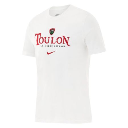 T-shirt RC Toulon Nike Graphic blanc rouge vue face homme