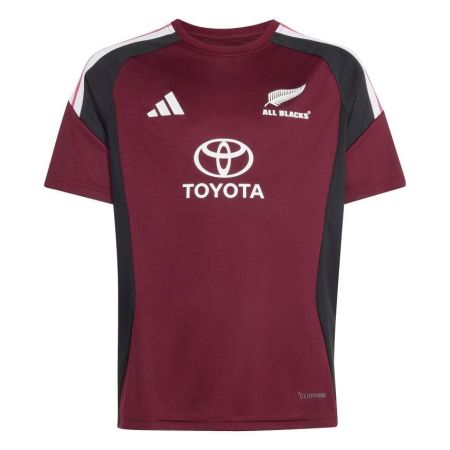T-shirt rugby enfant All Blacks Maroon Adidas Performance