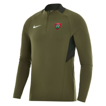 Haut training RC Toulon Nike kaki empiècements anthracite vue face