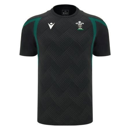 Maillot entraînement rugby Pays de Galles noir Macron 2026-2027