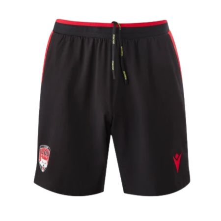 Short rugby entraînement LOU Lyon noir Macron