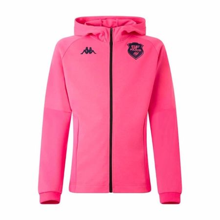Sweat à Capuche Zippé Rugby Mequo Stade Français Rose 2025/2026 - Kappa