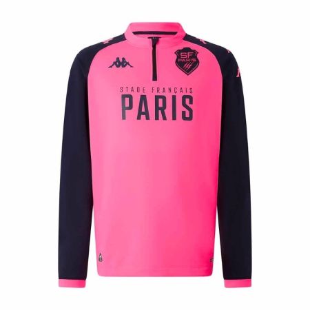 Sweat Rugby 1/4 Zip Muzira Stade Français Rose 2025/2026 - Kappa
