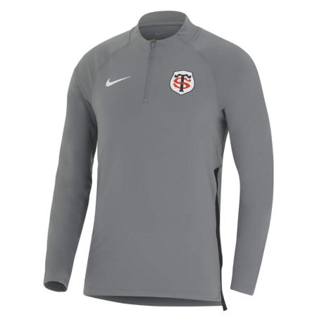 Sweat Rugby 1/4 Zip Stade toulousain 2024/2025 Gris - Nike