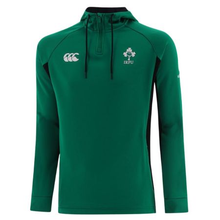 Sweat Rugby à capuche 1/4 Zip Officiel Irlande 2025/2026 - Canterbury