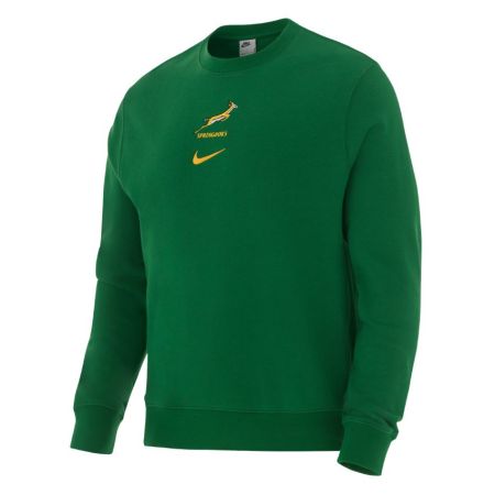 Sweat Nike Springboks vert Gorge Green col rond écusson brodé