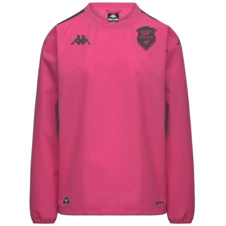 Sweat rugby Kappa Arain rose fandango gris foncé vue face