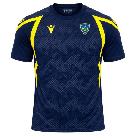 T-shirt entraînement rugby ASM Clermont 2026-2027 Macron bleu marine