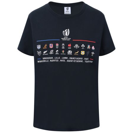 T-shirt Rugby 20 Nations Stacked Coupe du Monde France 2023 Bleu Marine - Sportfolio