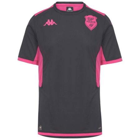 T-shirt rugby entraînement Stade Français Paris gris Kappa