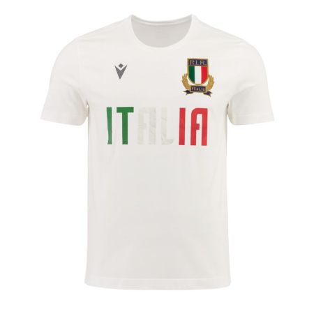 T-Shirt Rugby Italie Blanc - MACRON