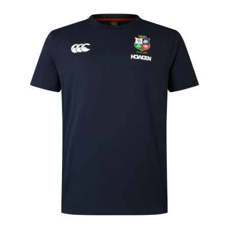 T-Shirt Rugby Jersey Coton Lions Britanniques Et Irlandais Bleu Marine - Canterbury