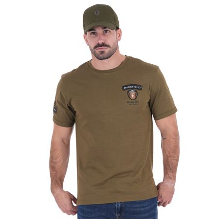 T-shirt Rugby New Zealand Army Kaki Bio - Ruckfield
