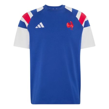 T-shirt rugby de voyage France FFR adidas homme bleu marine