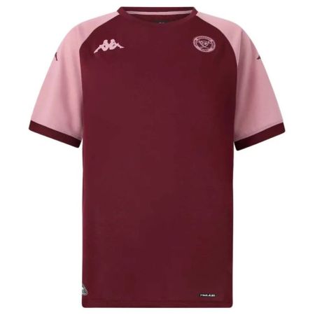 T-shirt Rugby Enfant Entraînement Mokiba Bordeaux/Rose - Kappa
