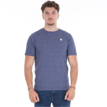 T-shirt Rugby French Rugby Club rayé bleu & blanc - Ruckfield