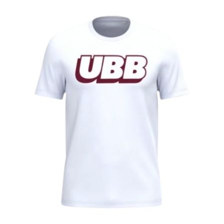 T-shirt supporter blanc Union Bordeaux-Bègles Kariban coton jersey vue face