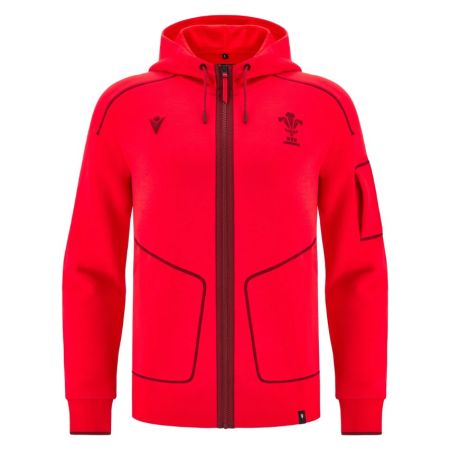 Veste Rugby Training Travel Player Zippée Pays de Galles 2025/2026 - Macron