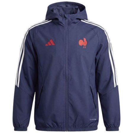 Veste coupe-vent rugby France Adidas homme Shadow Navy